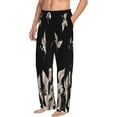 thumbnail image 1 of Picia Japanese White Crane Mens Soft Woven Cotton Elastic Waistband Sleep Pajama Pant Lounge Sleep Pant With Pockets And Drawstring-Large, 1 of 9