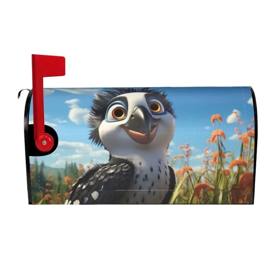 Picia Joyful Animated Bird Magnetic Mailbox Cover Standard Size-21x18 in