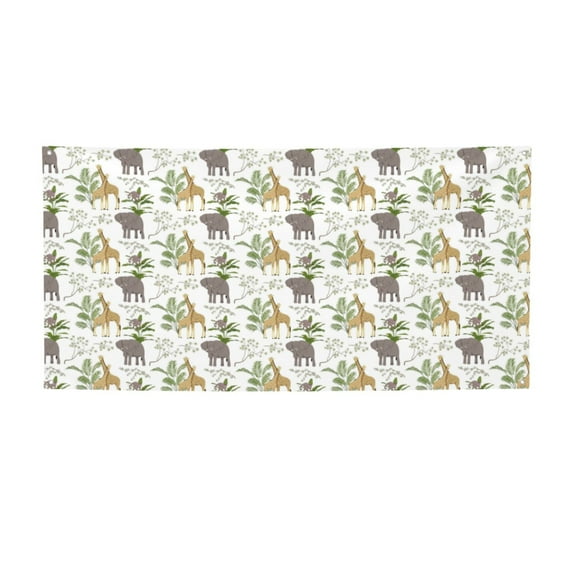 Picia Jungle Animal Pattern Party Banner, Festive Decoration, Holiday Banner, Celebration Decor, Event Banner, Reusable Party Banner-Medium