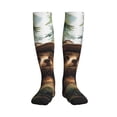 thumbnail image 1 of Picia Jungle Hat Bear Printed Sports Compression Socks - 15-20mmHg Graduated Compression, High-Performance Soft and Breathable Socks for Men and Women, 1 of 5
