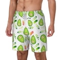 thumbnail image 1 of Picia Kawaii Avocado pattern Mens Swim Trunks with Compression Liner Stretch Beach Shorts Quick Dry with Zipper Pockets No-Chafing Board Shorts-3X-Large, 1 of 9