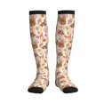 thumbnail image 1 of Picia Key Lock And Flowers Printed Sports Compression Socks - 15-20mmHg Graduated Compression, High-Performance Soft and Breathable Socks for Men and Women, 1 of 5