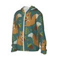 thumbnail image 1 of Picia Knitted Woodland Squirrel Women's Men's UPF 50+ Sun Protection Hoodie Shirt Long Sleeve SPF Fishing Outdoor UV Hiking Lightweight Shirts-3X-Large, 1 of 9