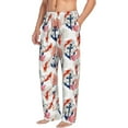 thumbnail image 1 of Picia Koi Fish And Corals Mens Soft Woven Cotton Elastic Waistband Sleep Pajama Pant Lounge Sleep Pant With Pockets And Drawstring-Small, 1 of 9