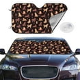 thumbnail image 1 of Picia Labrador Retriever Dog Curved Windshield Sunshade Accordion Folding Style Auto Shade for Car Truck SUV Van Blocks UV Ray Sun Visor Protector -Small, 1 of 7