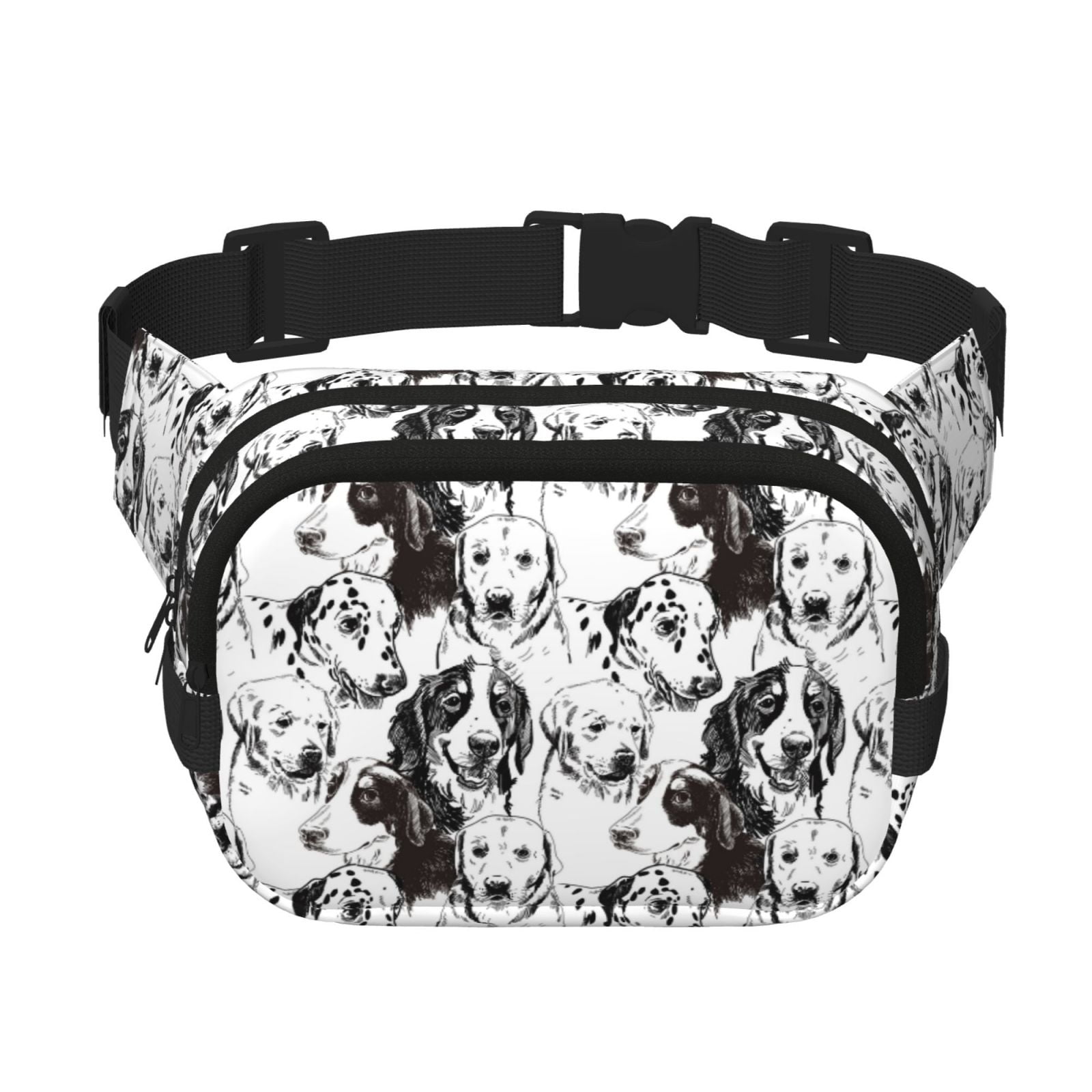 Picia Labrador Retriever Dog Print Square Double-Layer Waist Bag Mini Adjustable Waist Belt Bag Exercise Running Travel Hiking