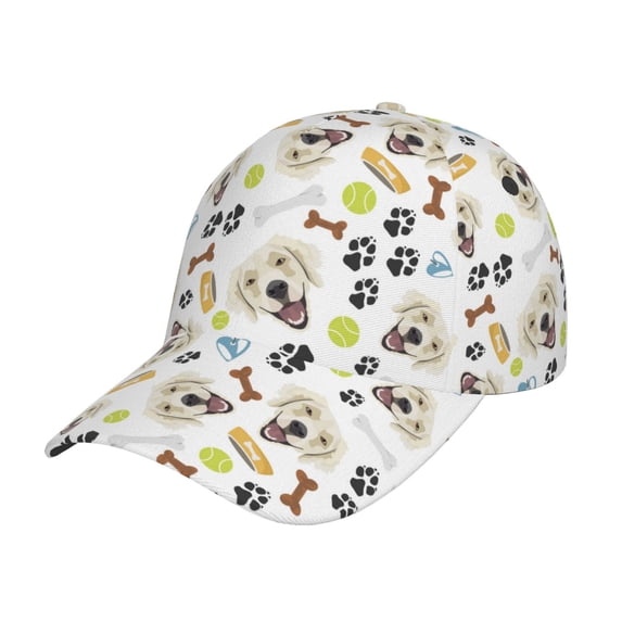 Picia Labrador Retriever Dog pattern Trucker Low Profile Hat Men Women Baseball Cap Dad Hat Adjustable Unconstructed Plain Cap