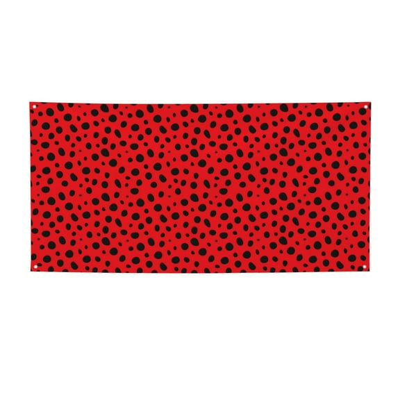 Picia Ladybug Dotted Pattern Party Banner, Festive Decoration, Holiday Banner, Celebration Decor, Event Banner, Reusable Party Banner-Small
