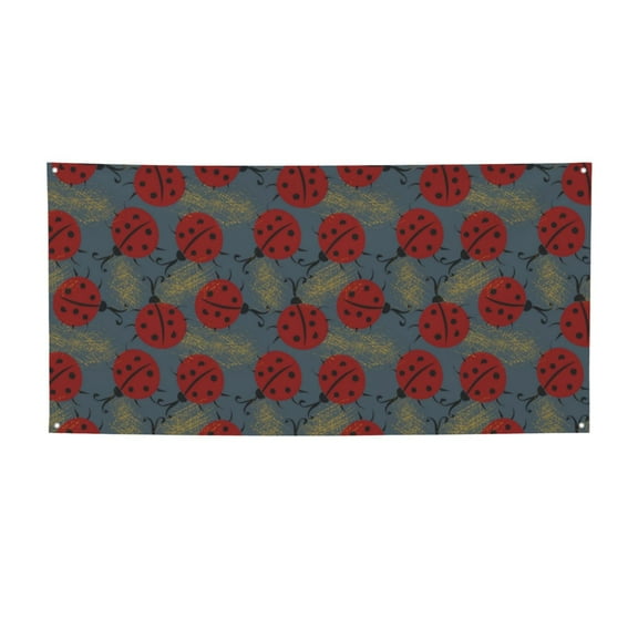 Picia Ladybug Pattern Party Banner, Festive Decoration, Holiday Banner, Celebration Decor, Event Banner, Reusable Party Banner-Medium