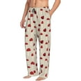 thumbnail image 1 of Picia Ladybug With Mushroom Mens Soft Woven Cotton Elastic Waistband Sleep Pajama Pant Lounge Sleep Pant With Pockets And Drawstring-Large, 1 of 9