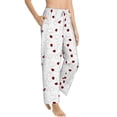 thumbnail image 1 of Picia Ladybugs Flying On Dotted Route Womens Soft Woven Cotton Elastic Waistband Sleep Pajama Pant Lounge Sleep Pant With Pockets And Drawstring-Small, 1 of 9