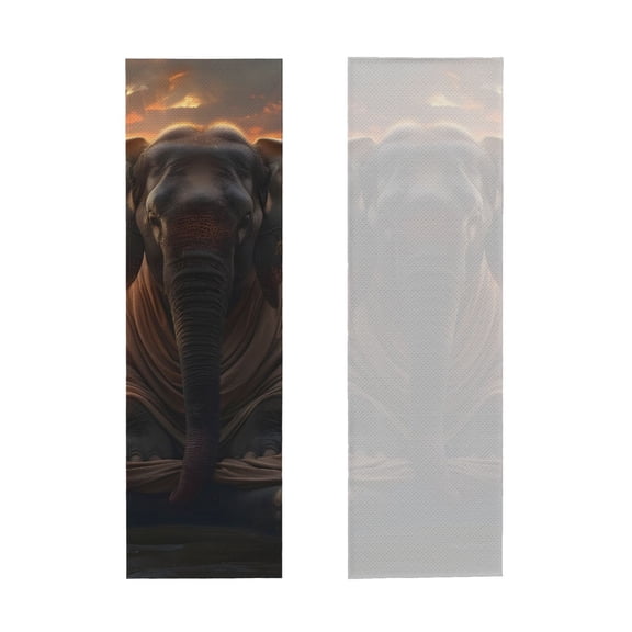Picia Lake Meditating Elephant Pattern Cooling Towels (40"x12") Cool Towel, Cold Towel, Microfiber Soft Breathable Chilly Ice Towel
