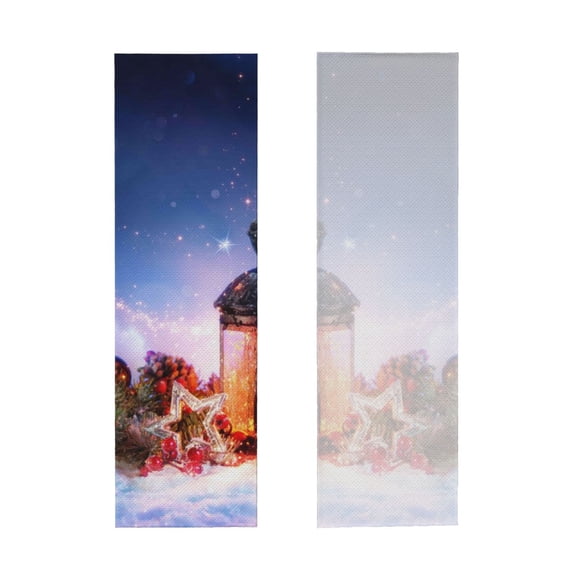 Picia Lantern On Snow With Christmas Pattern Cooling Towels (40"x12") Cool Towel, Cold Towel, Microfiber Soft Breathable Chilly Ice Towel