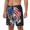 thumbnail image 1 of Picia Largemouth Bass Fish in USA pattern Mens Swim Trunks with Compression Liner Stretch Beach Shorts Quick Dry with Zipper Pockets No-Chafing Board Shorts-, 1 of 9