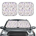 Picia Lavender Flowers 2 Piece Car Windshield Sun Shade Foldable