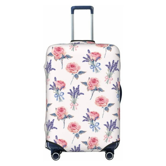 Picia Lavender Flowers Luggage Protector Cover Thicken Suitcase Protector Cover Fit 18-32 Inch Luggage-Large