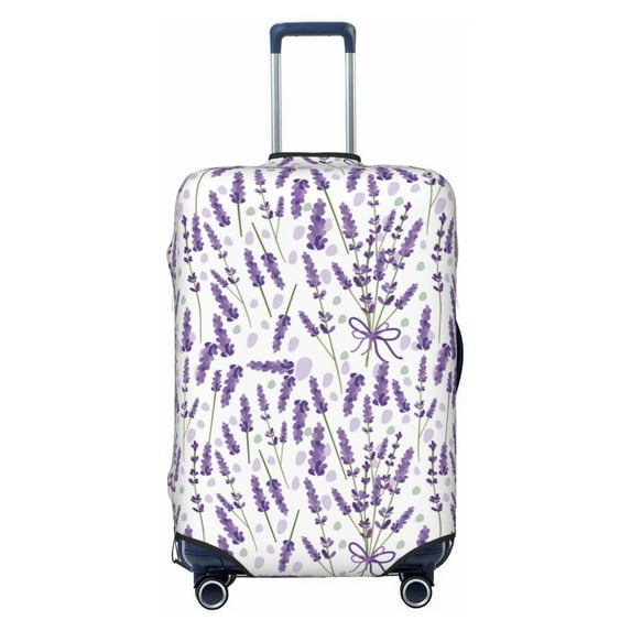 Picia Lavender Flowers Luggage Protector Cover Thicken Suitcase Protector Cover Fit 18-32 Inch Luggage-X-Large