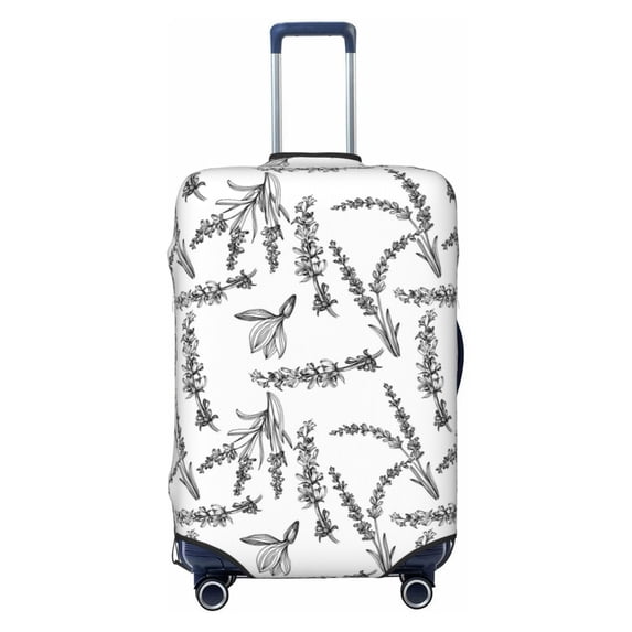 Picia Lavender Flowers Luggage Protector Cover Thicken Suitcase Protector Cover Fit 18-32 Inch Luggage-