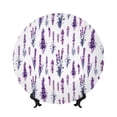 thumbnail image 1 of Picia Lavender Flowers Pattern Bone China Decorative Plate – Wall Decor with Stand and Adhesive, Elegant Ornament for Living Room, Office, or Entryway-10in, 1 of 6