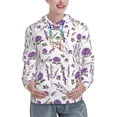 thumbnail image 1 of Picia Lavender Flowers Pattern Casual Women's Hoodie, Hooded Sweatshirt with Kangaroo Pocket, Comfortable Pullover with Eye-catching Drawstrings-Medium, 1 of 7