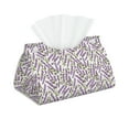 thumbnail image 1 of Picia Lavender Flowers Pattern Long Tissue Box Cover,PVC Leather Triangle Holder,Tissue Box Holder with Magnetic Bottom,Facial Paper Organizer Dispenser-7.9"X4.9"X4.5", 1 of 9