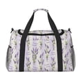 thumbnail image 1 of Picia Lavender Flowers Print Travel Duffle Bag,Weekender Bags for Women with Shoe Compartment, Gym Duffel Bag with Wet Pocket, Hospital Bags for Labor and Delivery, 1 of 7