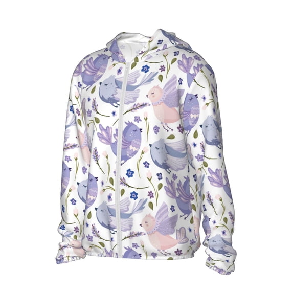 Picia Lavender Flowers Women's Men's UPF 50+ Sun Protection Hoodie Shirt Long Sleeve SPF Fishing Outdoor UV Hiking Lightweight Shirts-Large