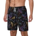 thumbnail image 1 of Picia Lavender Flowers pattern Mens Swim Trunks with Compression Liner Stretch Beach Shorts Quick Dry with Zipper Pockets No-Chafing Board Shorts-Small, 1 of 9