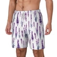 thumbnail image 1 of Picia Lavender Flowers pattern Mens Swim Trunks with Compression Liner Stretch Beach Shorts Quick Dry with Zipper Pockets No-Chafing Board Shorts-X-Large, 1 of 9