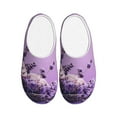 thumbnail image 1 of Picia Lavender Roses Arrangement for Women's Lamb-hug Comfy Fleece House Slippers Memory Foam, Slip-on House Shoes Indoor Outdoor-44/45, 1 of 7
