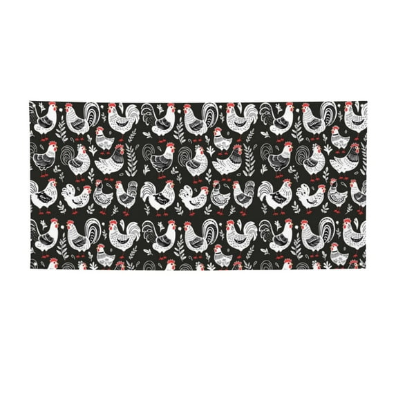 Picia Laying Hens And Roosters Pattern Party Banner, Festive Decoration, Holiday Banner, Celebration Decor, Event Banner, Reusable Party Banner-Medium