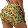 thumbnail image 1 of Picia Leaves Avocado Printed Workout Shorts for Women Seamless Scrunch Butt Lifting High Waisted Yoga Gym Booty Running Moisture-wicking Short Pants-XX-Large, 1 of 9