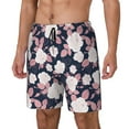 thumbnail image 1 of Picia Leaves Flower pattern Mens Swim Trunks with Compression Liner Stretch Beach Shorts Quick Dry with Zipper Pockets No-Chafing Board Shorts-X-Large, 1 of 9