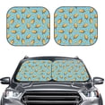 thumbnail image 1 of Picia Lemon Ice Cream 2 Piece Car Windshield Sun Shade Foldable | Foldable Sun Shield for Front Window Blocks UV Rays and Keeps Your Vehicle Cool-, 1 of 7