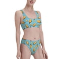 thumbnail image 1 of Picia Lemon Ice Cream Women's High Waisted Bikini Scoop Neck Swimsuit Two Pieces Bathing Suit-Large, 1 of 8