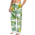 thumbnail image 1 of Picia Lemon Mens Soft Woven Cotton Elastic Waistband Sleep Pajama Pant Lounge Sleep Pant With Pockets And Drawstring-Medium, 1 of 9