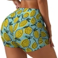 thumbnail image 1 of Picia Lemon Printed Workout Shorts for Women Seamless Scrunch Butt Lifting High Waisted Yoga Gym Booty Running Moisture-wicking Short Pants-XX-Large, 1 of 9