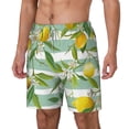 thumbnail image 1 of Picia Lemon pattern Mens Swim Trunks with Compression Liner Stretch Beach Shorts Quick Dry with Zipper Pockets No-Chafing Board Shorts-Medium, 1 of 1
