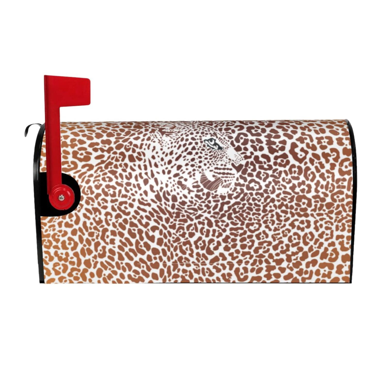 Picia Leopard Brown Magnetic Mailbox Cover Standard Size-25.5x21 in