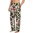 thumbnail image 1 of Picia Leopard Dots Mens Soft Woven Cotton Elastic Waistband Sleep Pajama Pant Lounge Sleep Pant With Pockets And Drawstring-Large, 1 of 9