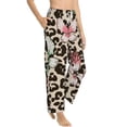 thumbnail image 1 of Picia Leopard Dots Womens Soft Woven Cotton Elastic Waistband Sleep Pajama Pant Lounge Sleep Pant With Pockets And Drawstring-Small, 1 of 9
