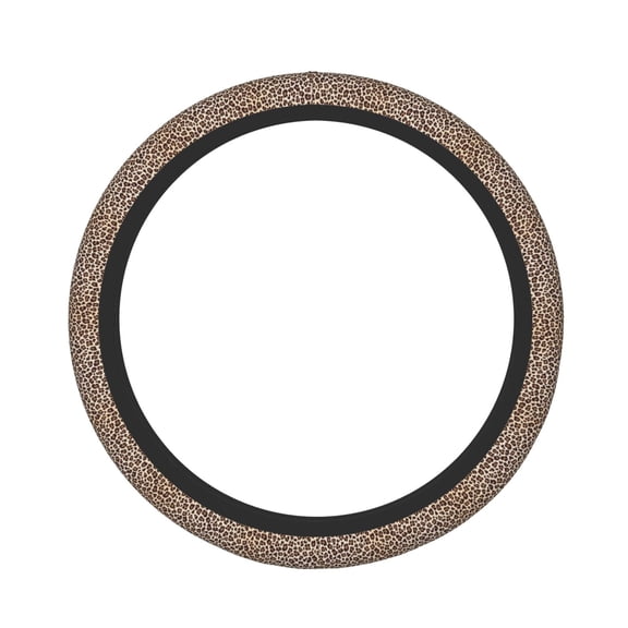 Picia Leopard Print-2 Car Steering Wheel Cover, Non-Slip, Breathable, Universal 15 inch