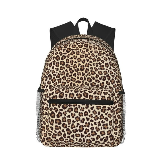 Picia Leopard Print-2 Large Capacity Backpack Classic Style Backpack Casual Backpack Water-Resistant School Work Travel Outdoor Backpack