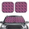 thumbnail image 1 of Picia Leopard Print 2 Piece Car Windshield Sun Shade Foldable | Foldable Sun Shield for Front Window Blocks UV Rays and Keeps Your Vehicle Cool-Large, 1 of 7