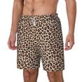 thumbnail image 1 of Picia Leopard Print-2 pattern Mens Swim Trunks with Compression Liner Stretch Beach Shorts Quick Dry with Zipper Pockets No-Chafing Board Shorts-Large, 1 of 9