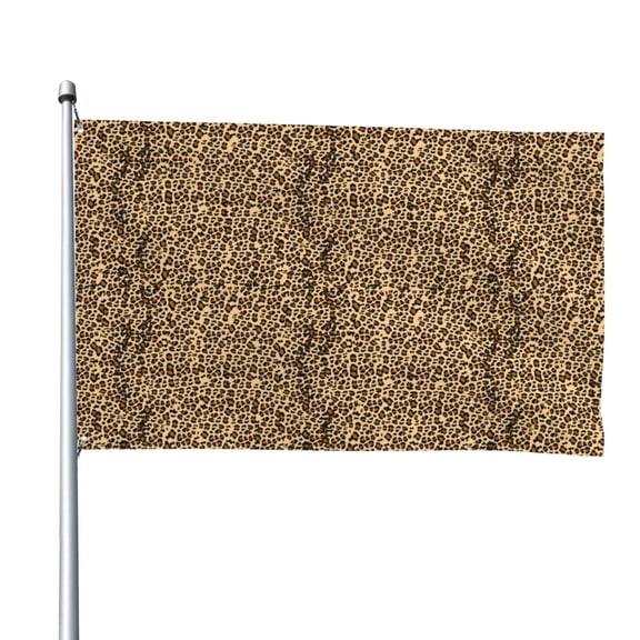 Picia Leopard Print Brown Printed Flag ,Leopard Print Brown Pattern Garden Flag Vertical Double,Yard Lawn Outdoor Decor 48x72"