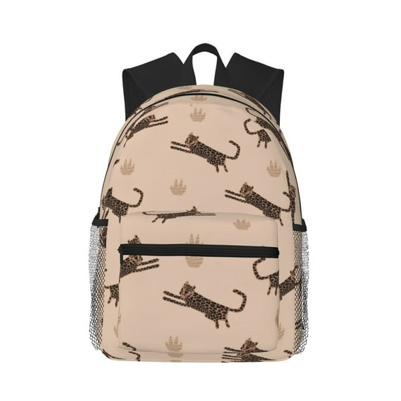 Picia Leopard Print Large Capacity Backpack Classic Style Backpack Casual Backpack Water-Resistant School Work Travel Outdoor Backpack