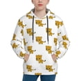 thumbnail image 1 of Picia Leopard Print Pattern Youth Hoodie - Warm Pullover Sweatshirt with Kangaroo Pocket, Ideal for Boys and Girls-Small, 1 of 6