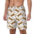 thumbnail image 1 of Picia Leopard Print pattern Mens Swim Trunks with Compression Liner Stretch Beach Shorts Quick Dry with Zipper Pockets No-Chafing Board Shorts-XX-Large, 1 of 9