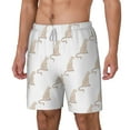 thumbnail image 1 of Picia Leopard Print pattern Mens Swim Trunks with Compression Liner Stretch Beach Shorts Quick Dry with Zipper Pockets No-Chafing Board Shorts-Medium, 1 of 9